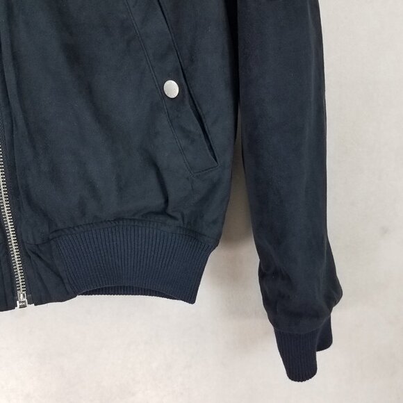 NEW Slate & Stone Men's M Zip Up Lightweight Bomber Jacket in Navy Blue - Picture 3 of 10